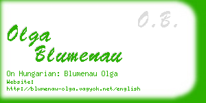olga blumenau business card